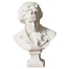 Rossitera 素描迷你石膏像 室內裝飾品 咖啡廳 白色 貝多芬
