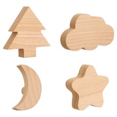 好物良品 北歐原木免釘強力自黏掛勾, 4個, 原木色