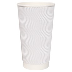 해피팩 삼신상사 한결 웨이브 아이스 3중 종이컵 590ml 화이트, 1개, 100개입