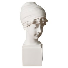 Rositerra 素描迷你石膏像 室內裝飾品 咖啡廳 白色 英國少女