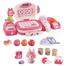 KIDS Pangpang 果凍兔子購物結帳台購物遊戲, 1個, 混合顏色