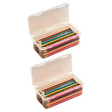 Mungudam 色鉛筆 透明鉛筆盒 中號 19 x 9 x 6 cm, 2個, 單一顏色