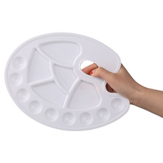 Dailyku 實用油畫調色盤 9孔+5孔 調色盤 27.5 x 21.2 cm, 14格, 3個