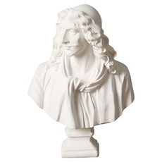 羅西特拉 素描迷你石膏像 室內裝飾品 咖啡廳 白色 莫里哀