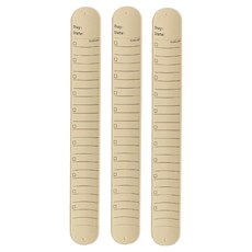 문구담 간호사 손목 체크리스트 재사용 가능한 메모 스트랩 중형, 05베이지, 3개