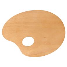 Daily Ku 便利橢圓油畫調色盤 20 x 30 cm, 1個, 1格