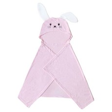 유아용 순수 대나무 밤부타올 동물자수 토끼 목욕가운 S, 1개