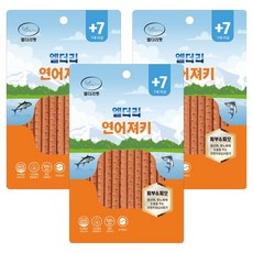 강아지 엘더리 져키 노령견 간식, 연어, 100g, 3개