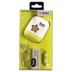 REET 파이니스트랩 상큼 포인트 케이스 이어폰 3.5mm 옐로우