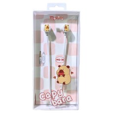 파이니스트랩 키키 비버 줄 이어폰 3.5mm 핑크