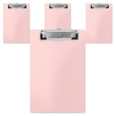 하이원픽 클립보드 펜홀더 서류받침판 A5(157 x 225 mm), 베이지핑크, 4개