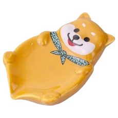 可愛小狗瀝水香皂盒, 黃色, 1個