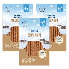 핫펫 엘더리펫 강아지 엘더리 져키 간식, 황태, 100g, 3개 황태, 100g, 3개