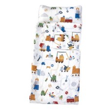 HOLA 和樂家居 伊登防蟎抗菌300織天絲兒童睡袋, 車車大軍