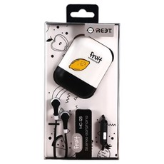 REET 파이니스트랩 상큼 포인트 케이스 이어폰 3.5mm 블랙