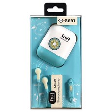 REET 파이니스트랩 상큼 포인트 케이스 이어폰 3.5mm 블루