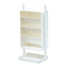 모하코 대용량 사선 다용도 필기구 수납함, 크림, 1개