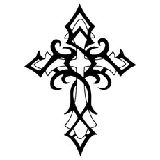 Cash Rich 壁掛式金屬藝術室內裝飾品 十字架 22 x 30 cm, 類型1, 1個