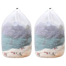 Goodssum 束口袋型衣物保護洗衣袋 XXL 60 x 80 cm, 2個, 細緻網眼