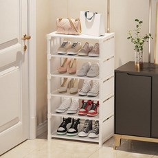 Momentday空間利用狹窄玄關鞋櫃 寬, 白色, 6層