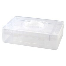 Mohaco 塑膠多用途文具收納盒, 2層, 白色