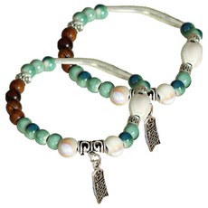 Casrichi裝滿愛的木質念珠手鍊 款式5 均碼, 2個, 混色