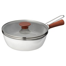 FREIZ 和平 多功能不沾調理鍋 IH對應 附濾網, 1個, 24cm, 白色