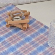 데코토닉 키친클로스 파스텔체크, 블루, 1개