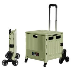 프란다스 접이식 쇼핑카트 50L B형, 그린, 1개