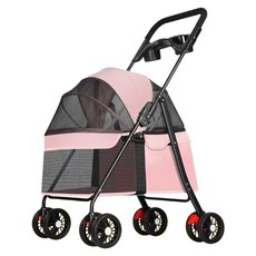 加大座艙 可分離式寵物推車, 1台, 粉色
