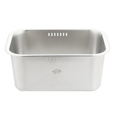 HOMES 不鏽鋼方形洗碗盆 10L, 1個, 銀色