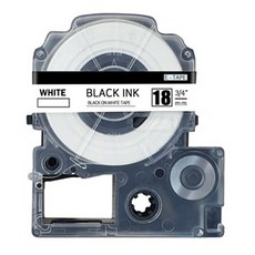 EPSON 相容標籤帶 SS18KW 18mm, 白底黑字, 8m