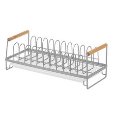 ONE HOUSE 歐米碗碟瀝水置物架/碟架, 1個, 淺銀灰