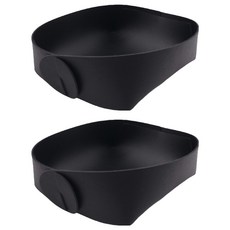 로프트마켓 고급스러운 사각 접이식 펜트레이, 블랙, 2개