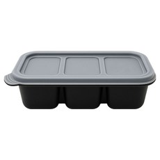 Swan 3格小菜醬料容器 黑色, 1個, 100入