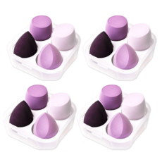 小麥購物 雞蛋盒美妝蛋 Y714 4顆/盒 美妝工具, 4盒, 紫色系