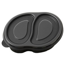 SWAN 水滴型雙格容器 黑色, 1個, 100入