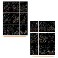 알로데 창작 스크래치 페인팅, 04해적, 2세트