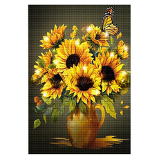 Taminayo 高級 DIY 鑽石畫 40 x 50 cm, 向日葵 2, 1個