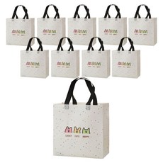 그린허그 럭키 프렌드 부직포 쇼핑백, 강아지친구들, 10개