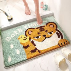 Mini嚴選 創意蛋糕絨浴室防滑地墊, 黃黃小鴨, 1個