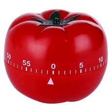 溫馨小舖 檯面放置型 60分鐘番茄料理計時器 7.5 x 5.5 cm, 1個, 紅色