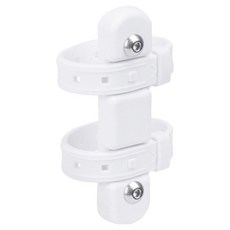 TRVL 矽膠綁帶自行車水壺固定架, 1個, 白色