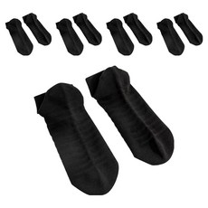 LITOO 氣墊恢復運動短襪, 黑色, 5個