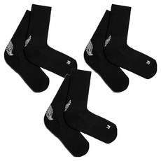 LI2 Wing 慢跑中筒襪, 3個, 黑色