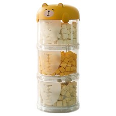 PASTEL PET 狗狗便攜式3層飼料零食罐, 1個, 黃色, 150ml