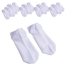 LITOO 氣墊恢復運動短襪, 白色, 10個