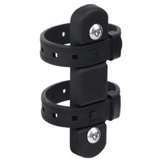 TRVL 矽膠綁帶自行車水壺架固定座, 1個, 黑色