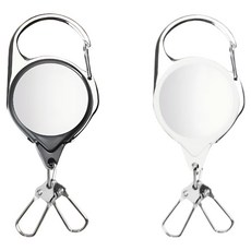 HIT PACE 雙環雙面鏡伸縮別針夾 2件組 E27, 1套, 黑色, 白色