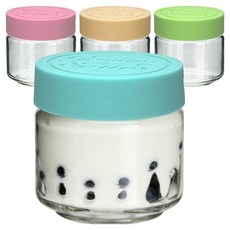 mir Hexa Genuen 矽膠蓋沙拉備餐玻璃瓶 A型 4件組 SG255 180ml, 1套